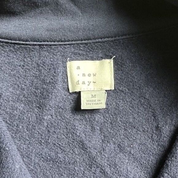 NWOT Women’s A New Day Half Zip Sweatshirt Navy Blue Size Medium - Picture 6 of 6